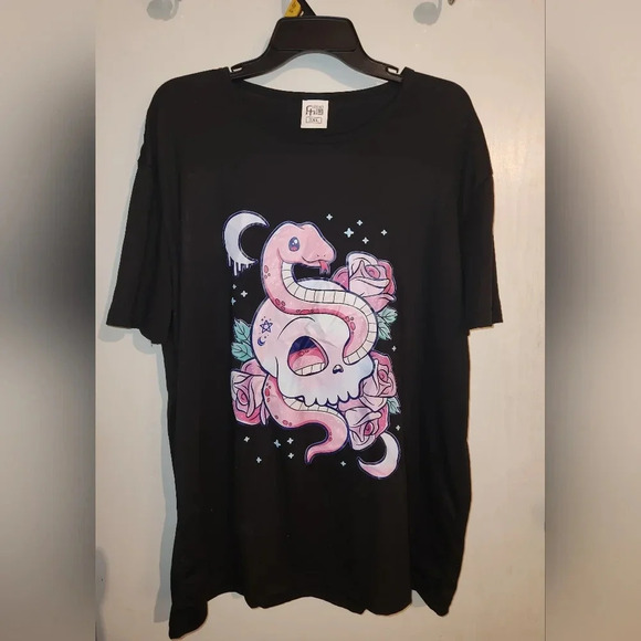 Reptile snake girly shirt 3x fits 1x 2x - Picture 1 of 2
